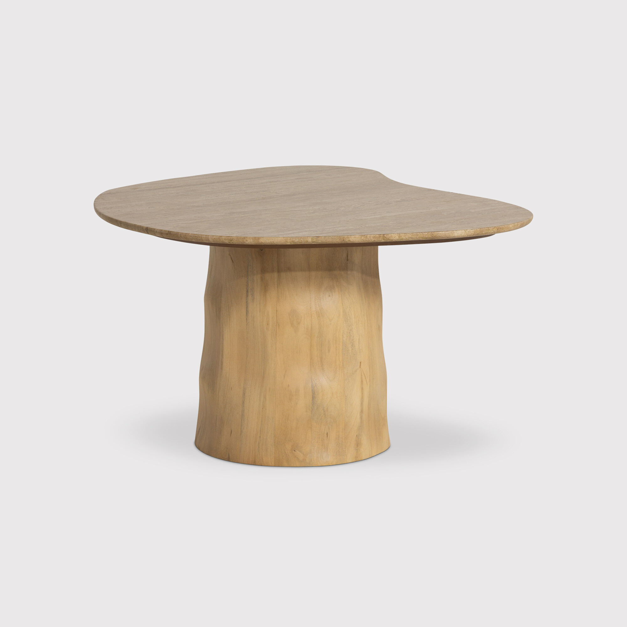 Rodin Organic Shape Side Table70x50x42cm, Round, Neutral Wood | Barker & Stonehouse
