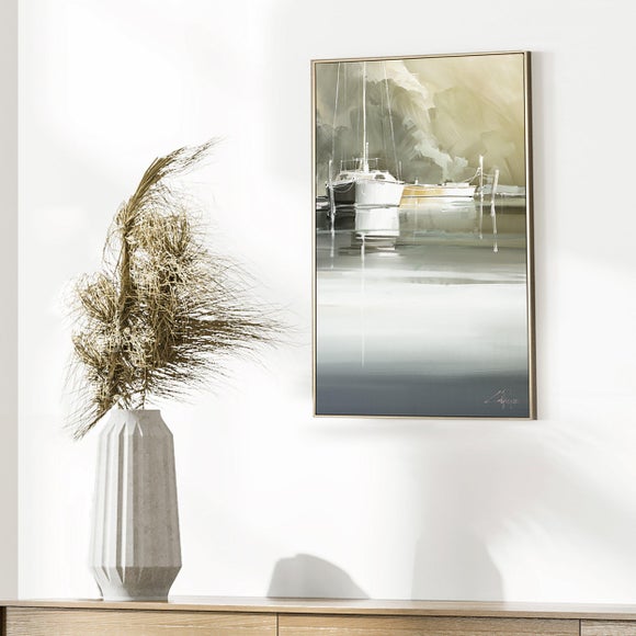 Marina Days by Craig Trewin Penny Framed Canvas