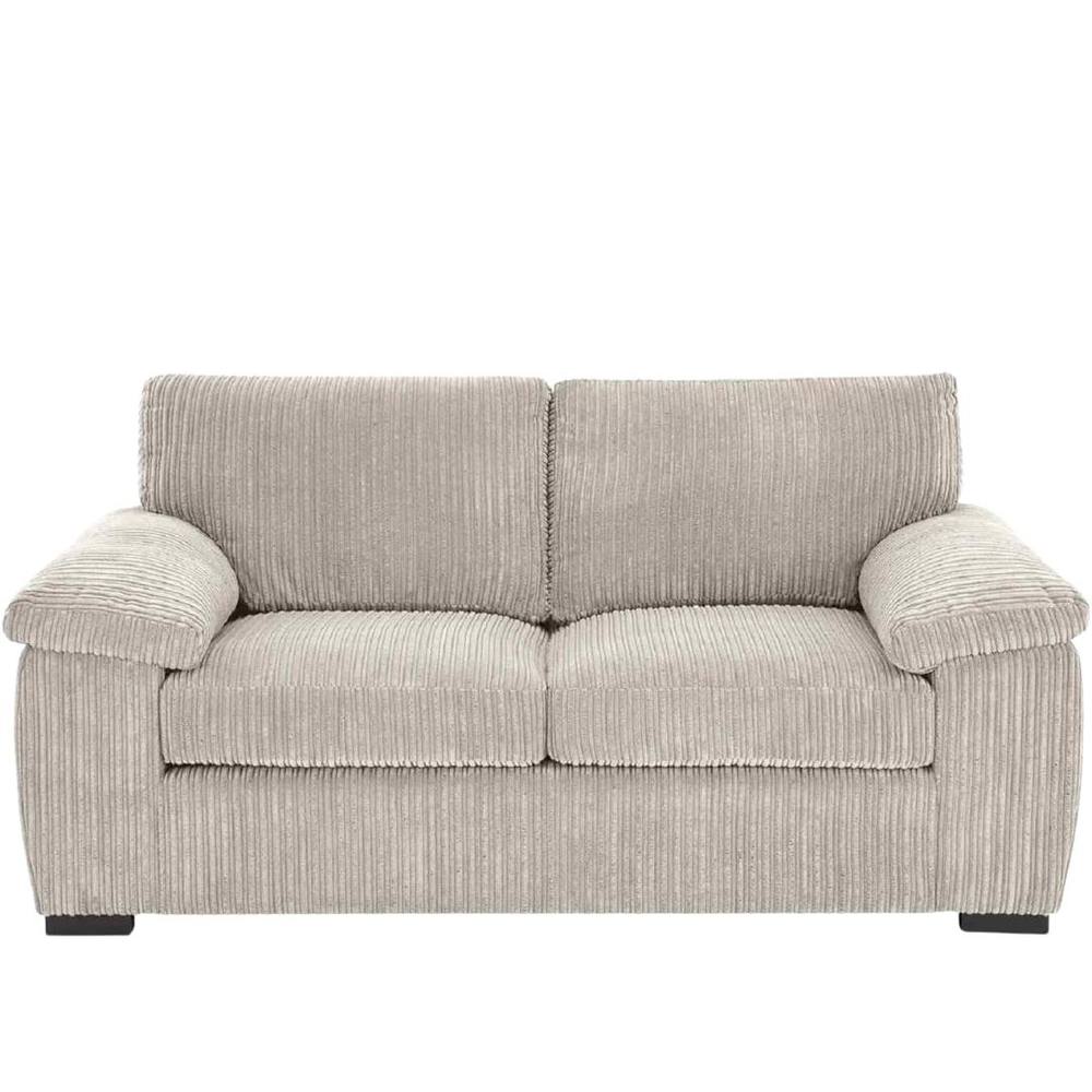 Bliss Furniture Jumbo Cord 2 Seater Sofa with Soft Fabric & in Cream Colour