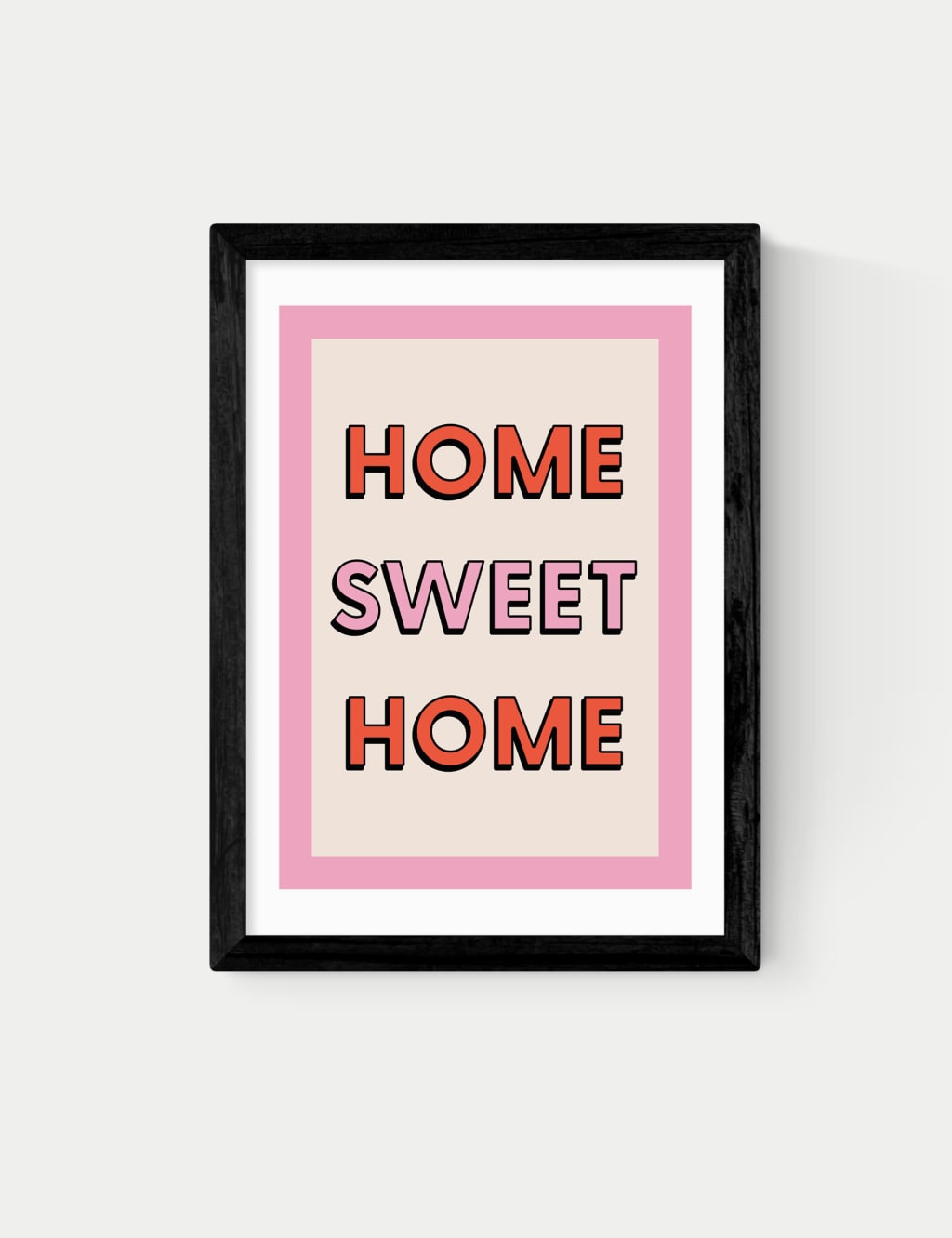 East End Prints Home Sweet Home Framed Art Black