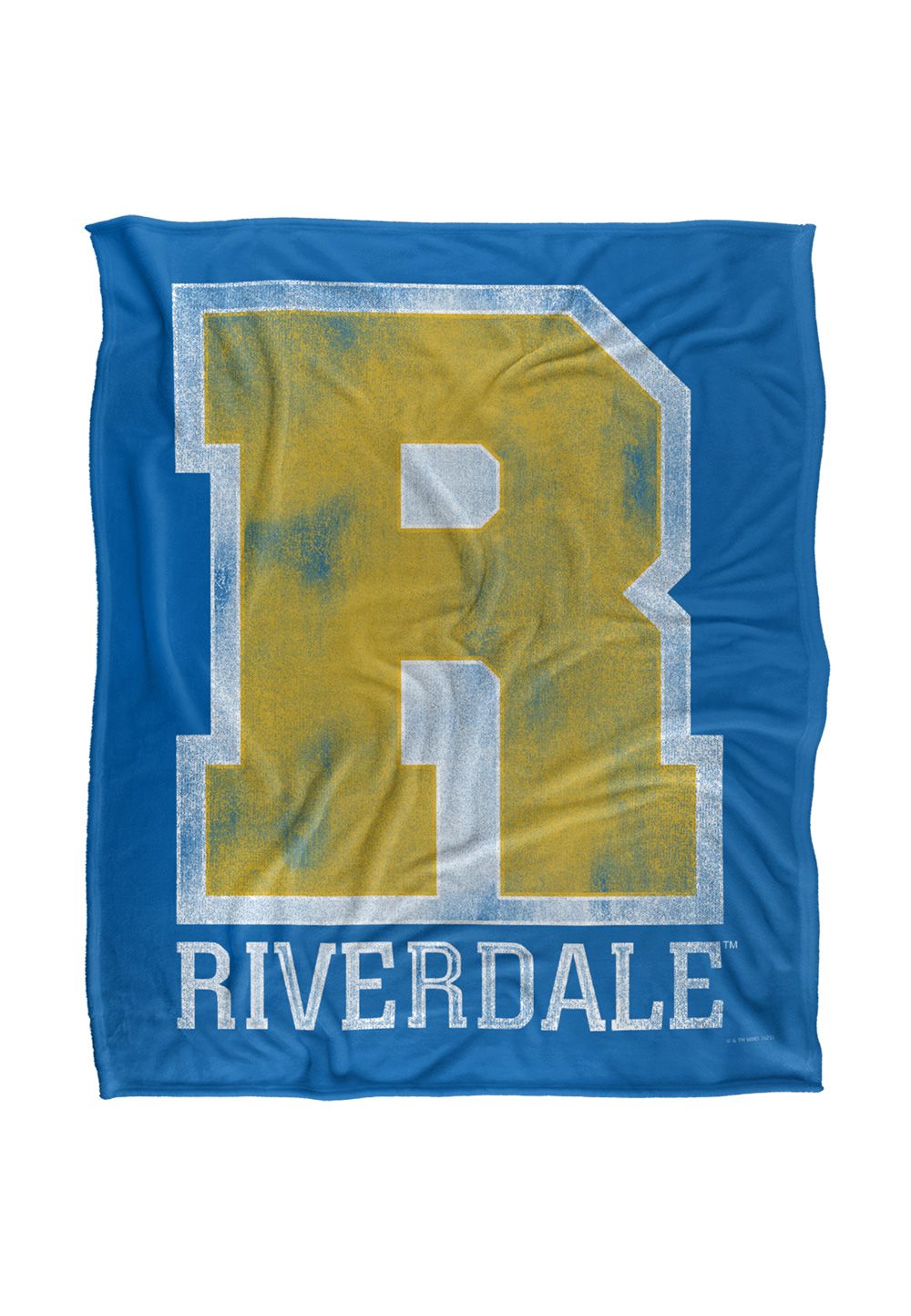Riverdale Varsity Silky Touch Super Soft Throw Blanket 152 X 127 cm in White