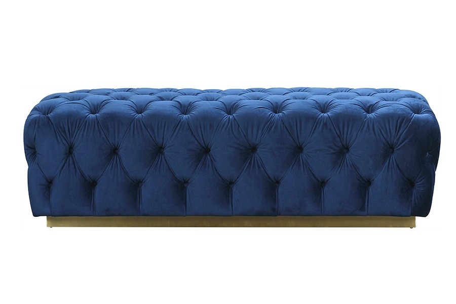 Frankfurt Large Ottoman - Navy Blue