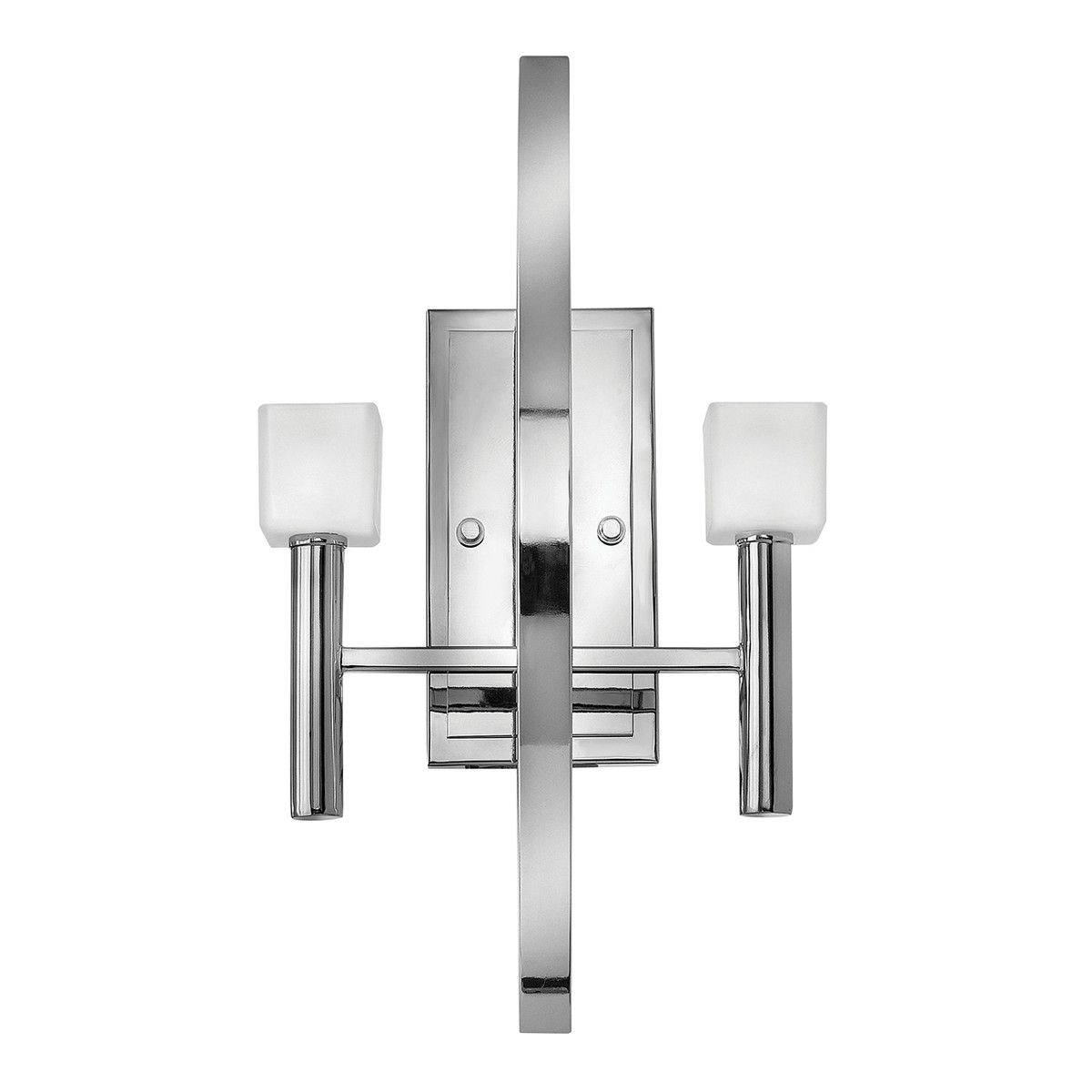 Netlighting Hinkley Fredrick Ramond Mondo 2 Light Wall Light Polished Chrome in Grey