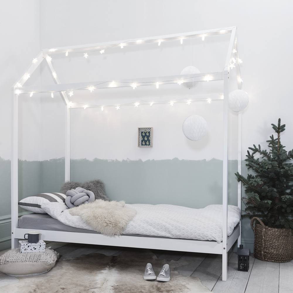 Nöa and Nani Jansen Scandinavian Single Bed Frame in White