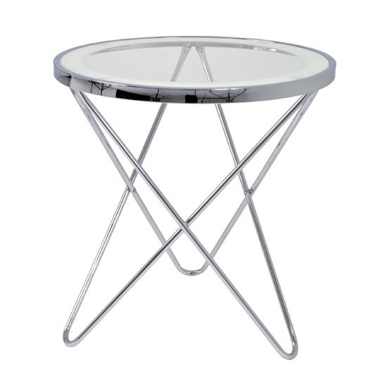 Theo 2 Lamp Table In Clear Glass Top And Chrome