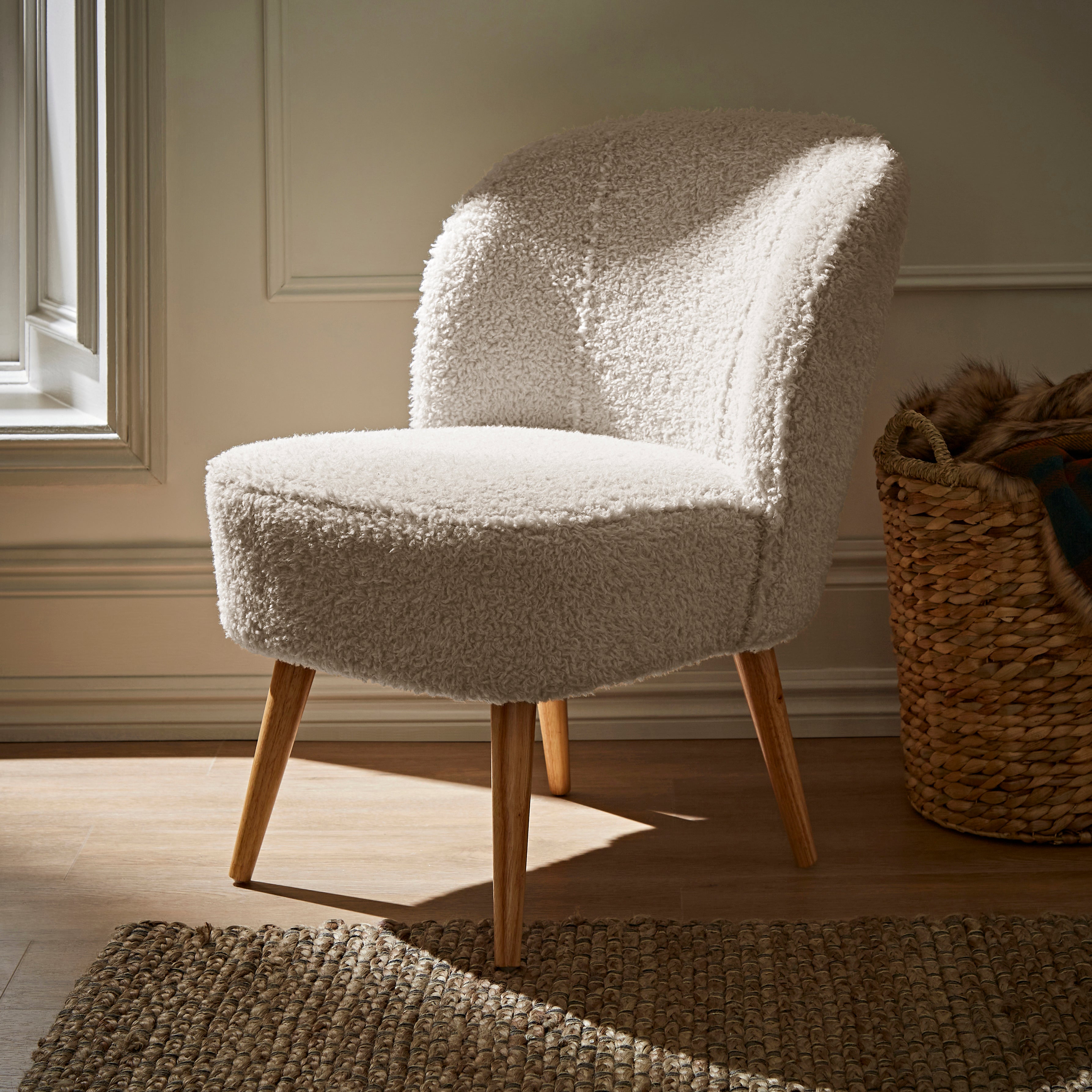Elsie Cocktail Chair  Sandstone Sherpa Brown
