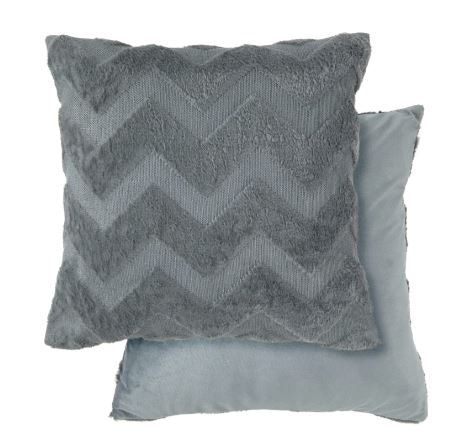 New Edge Blinds Newton Zig Zag Collection Soft Touch Cushion Cover in Grey