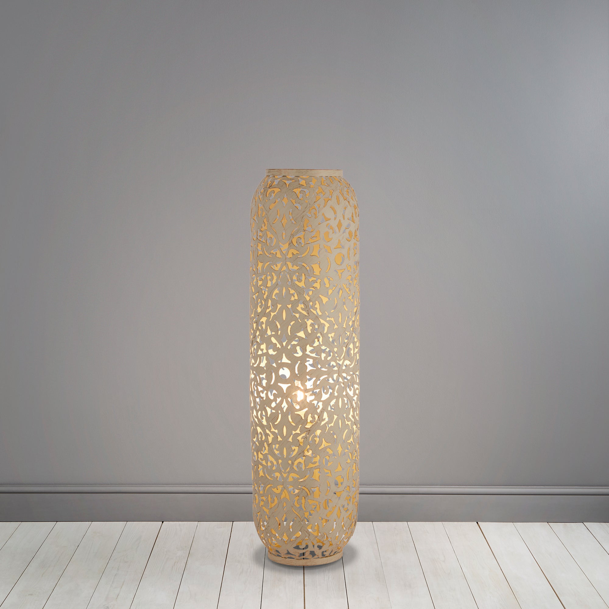 Juba Laser Cut Cream Floor Lmp Cream