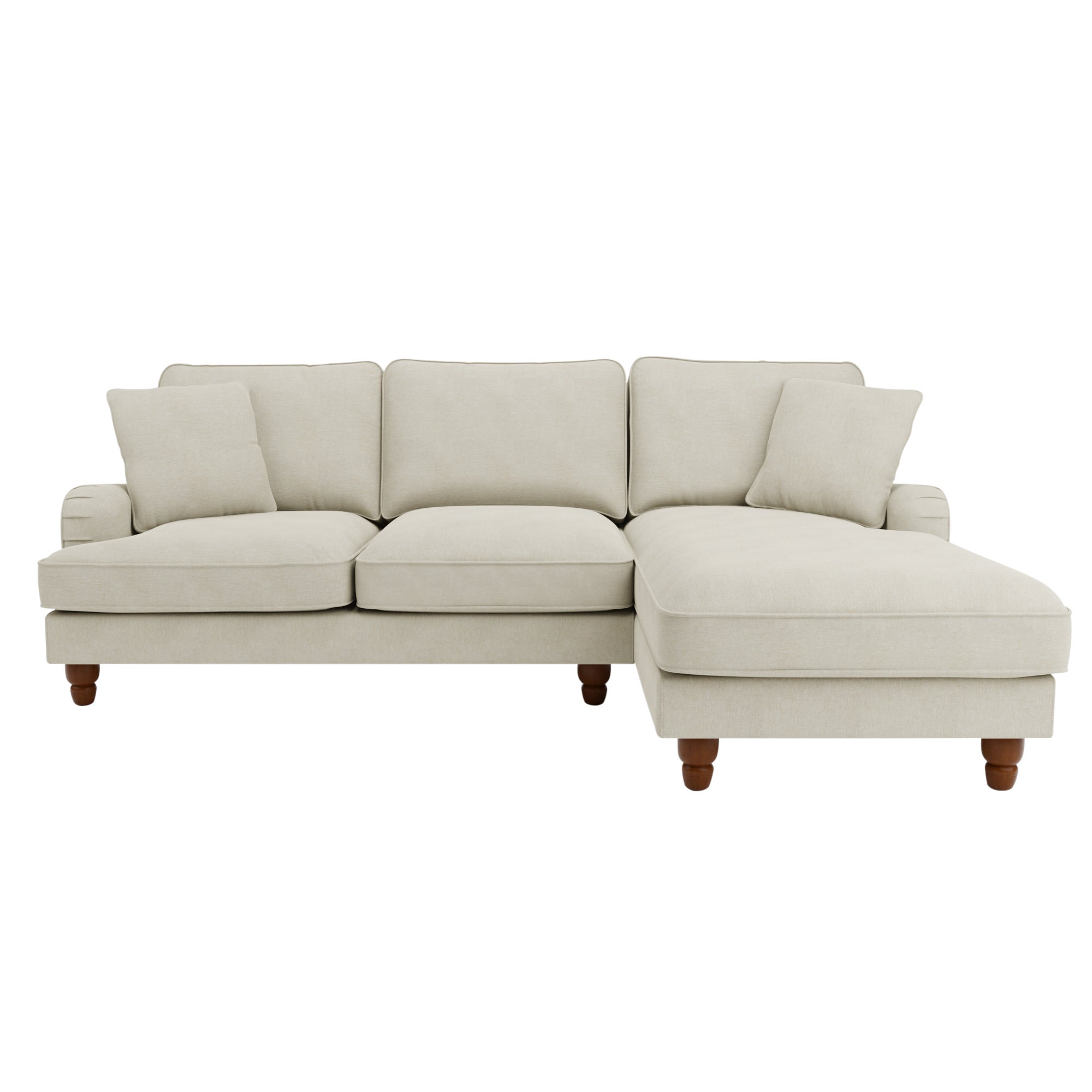 Beatrice Fabric Right Hand Corner Sofa Brown