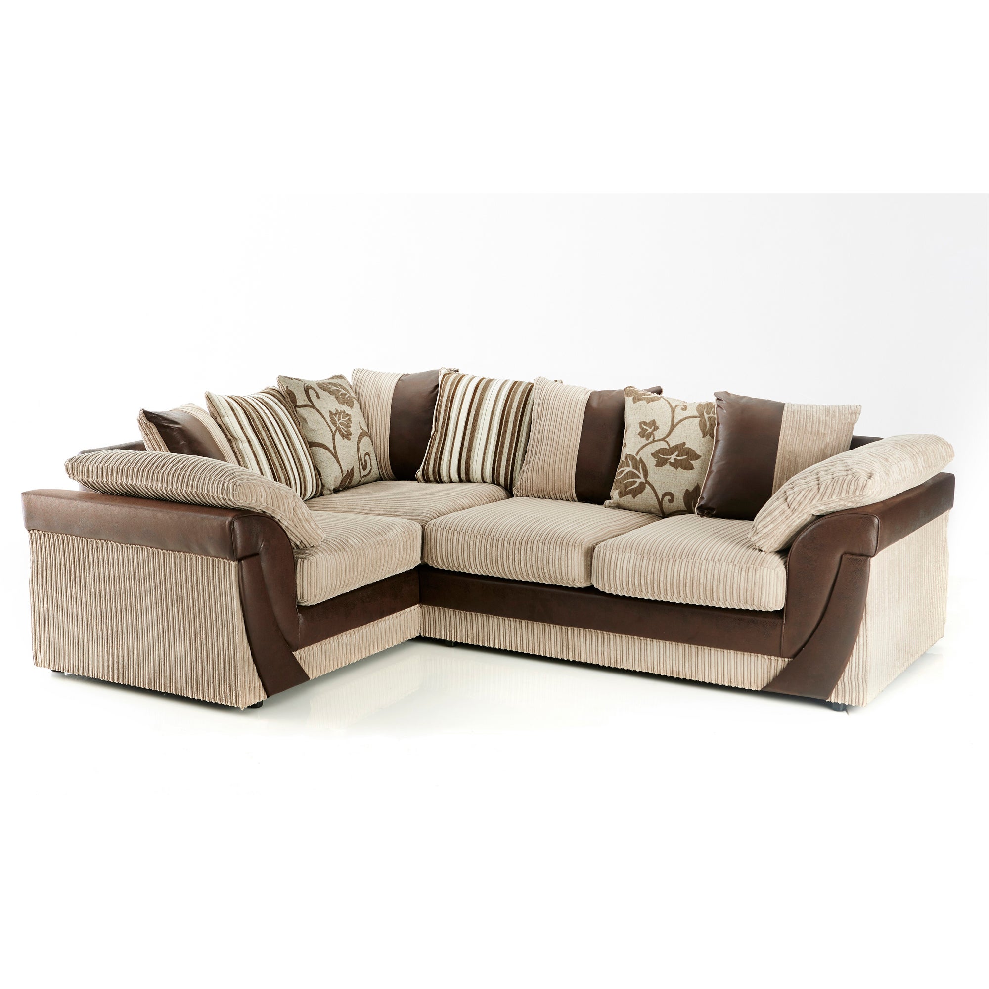 Lush Scatter Back Left Hand Corner Sofa Beige