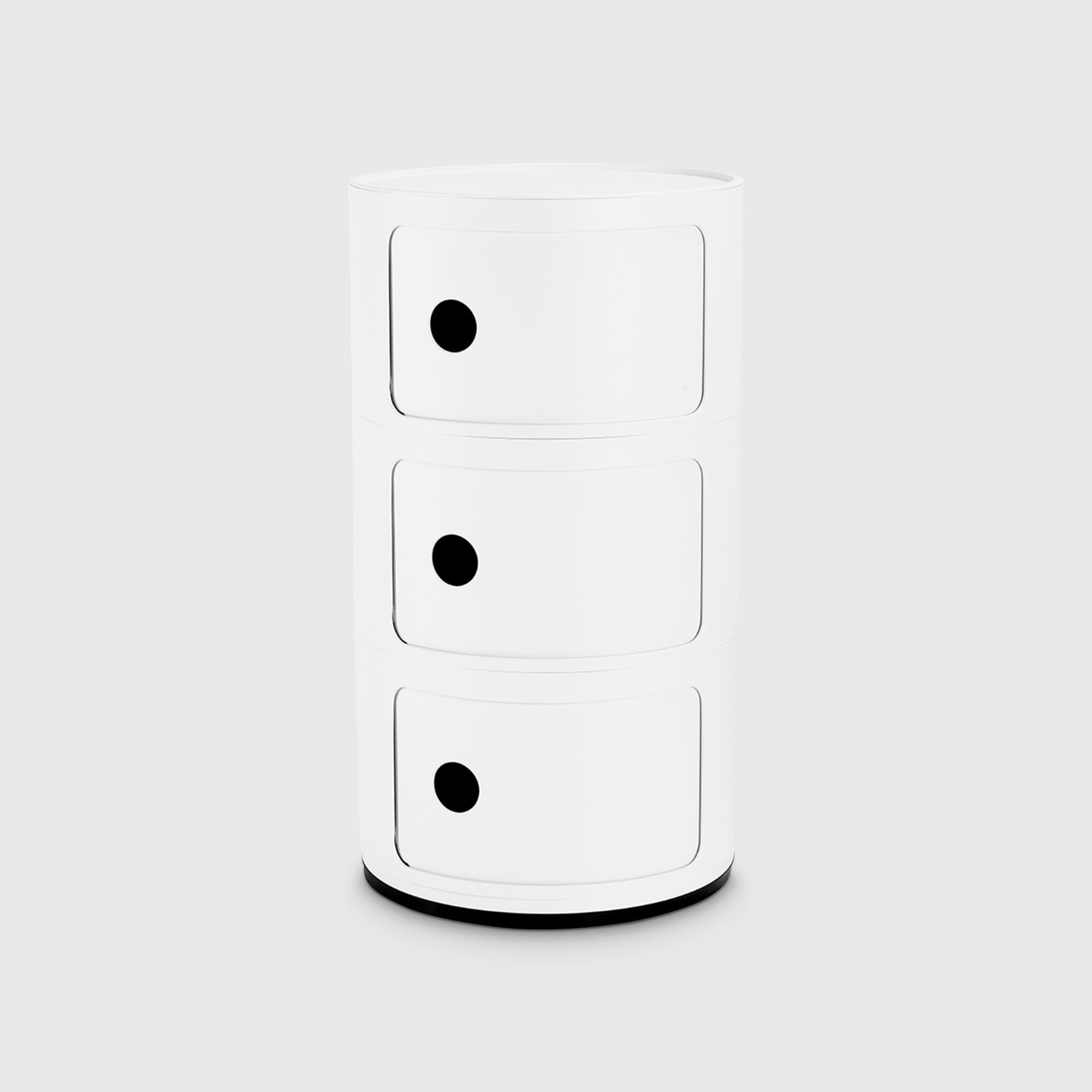 Kartell Componibili Recycled 3 Element Table, White Plastic | Barker & Stonehouse