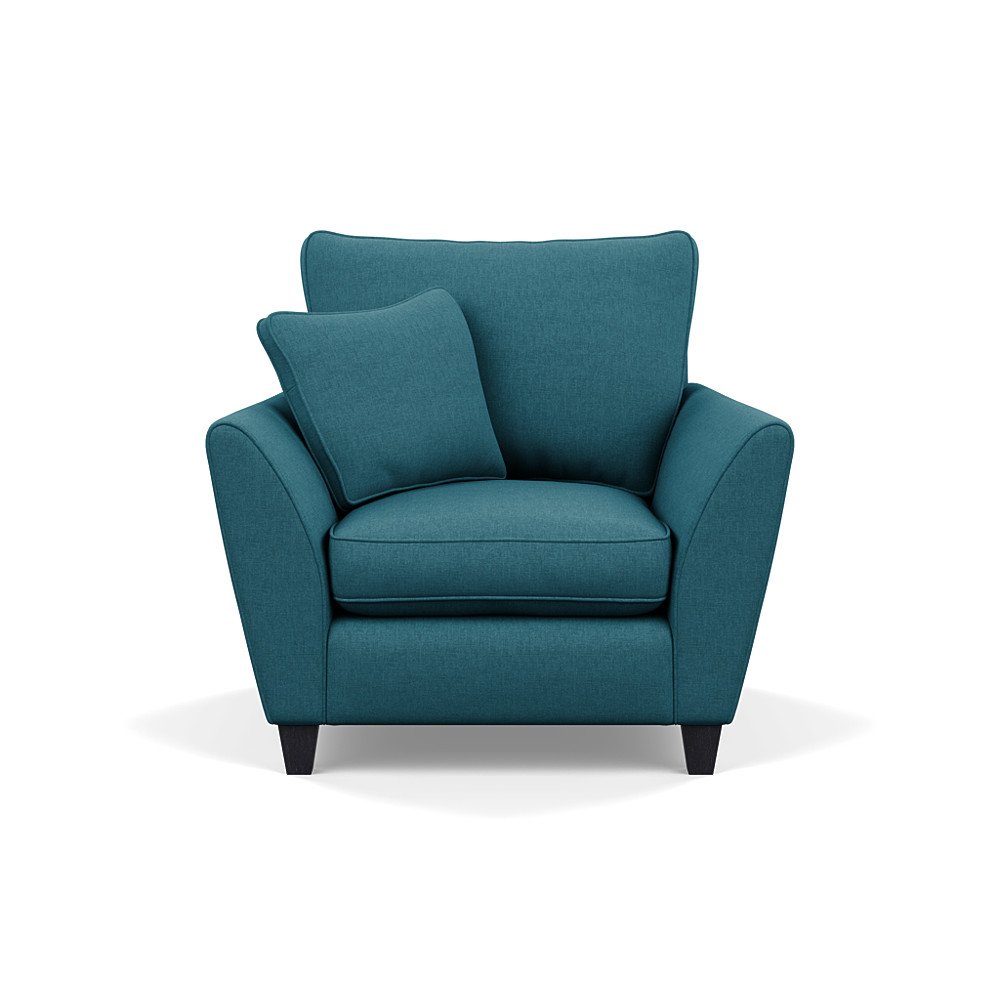 Heal's Torino Armchair Brushed Cotton Cadet Black Feet