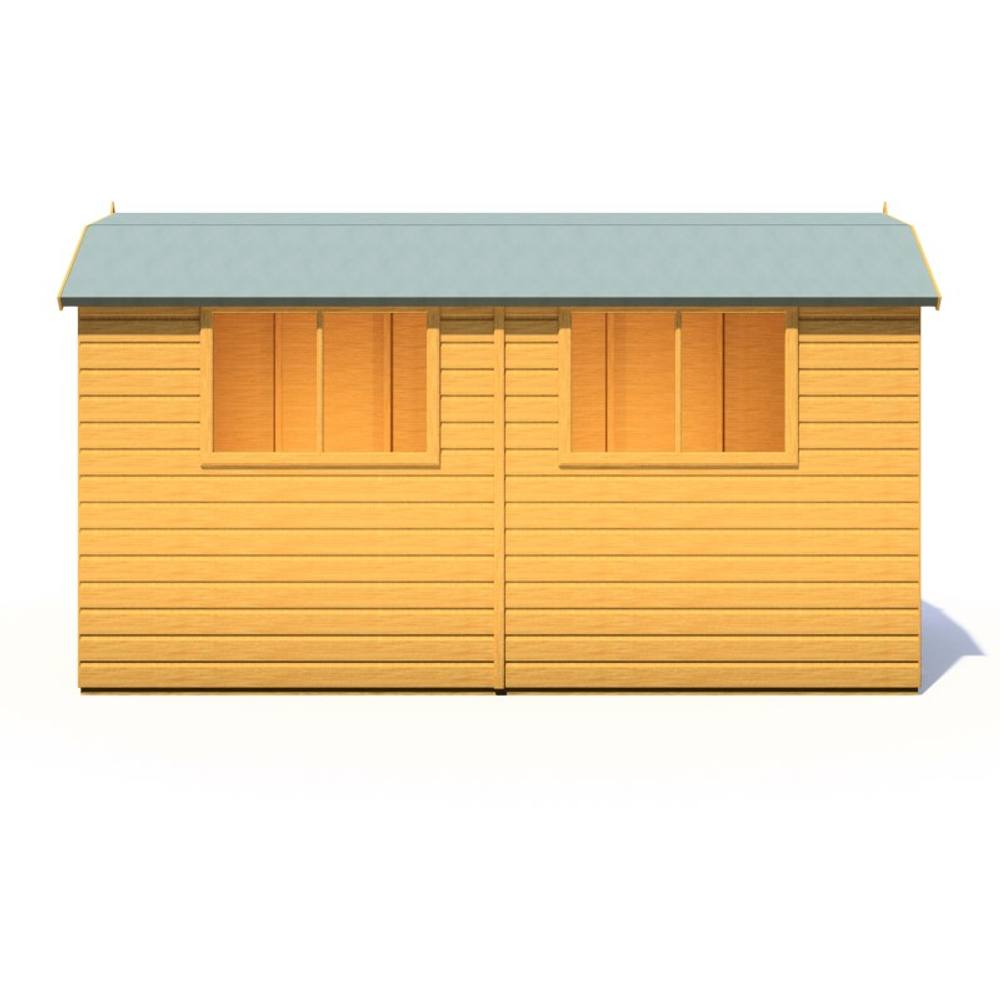 Shires Barn 12x6 DD Premium Sheds - L197.8 x W371.4 x H212.8 cm in Brown