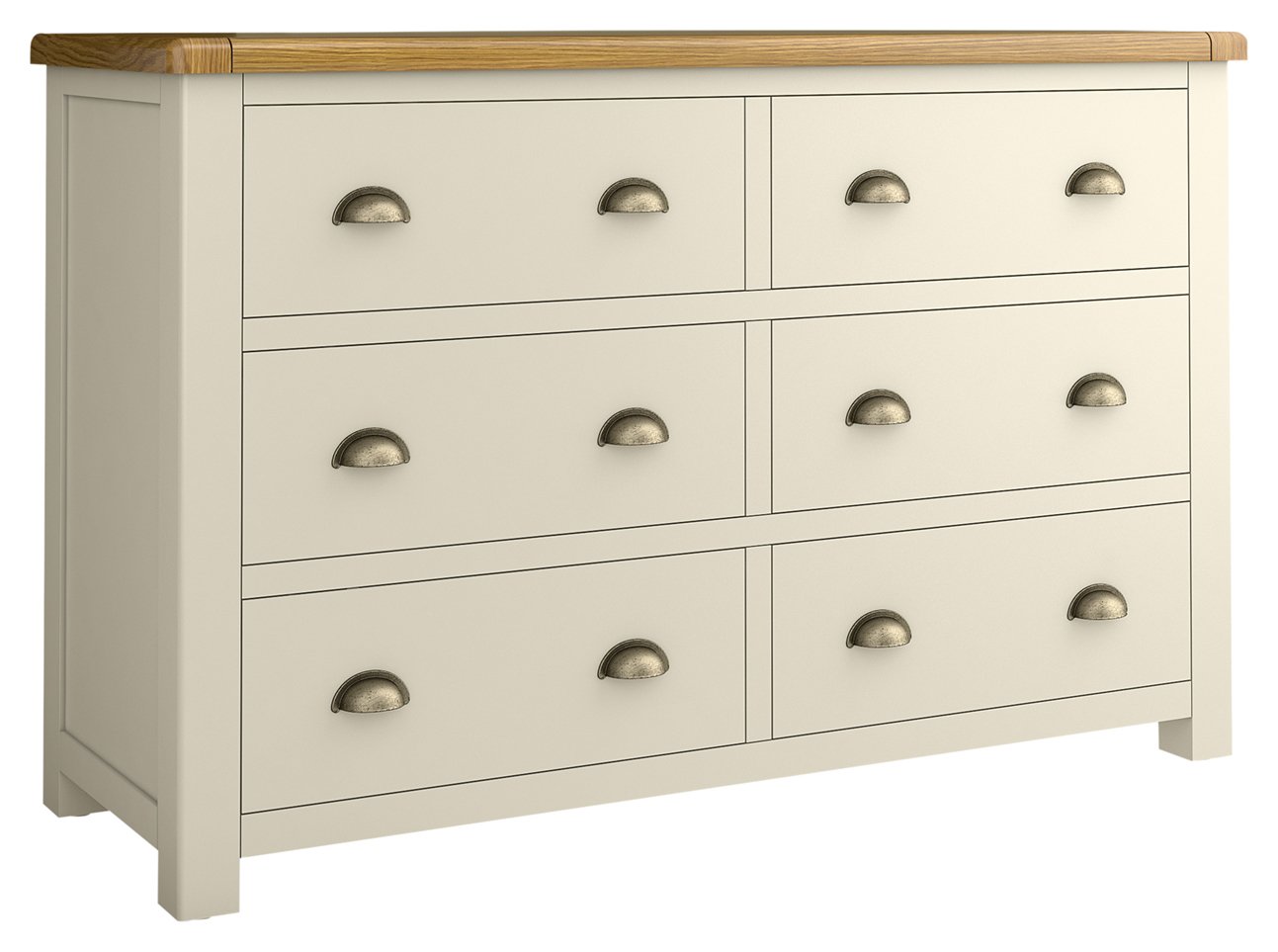 Habitat Kent 3+3 Drawers - Cream & Oak