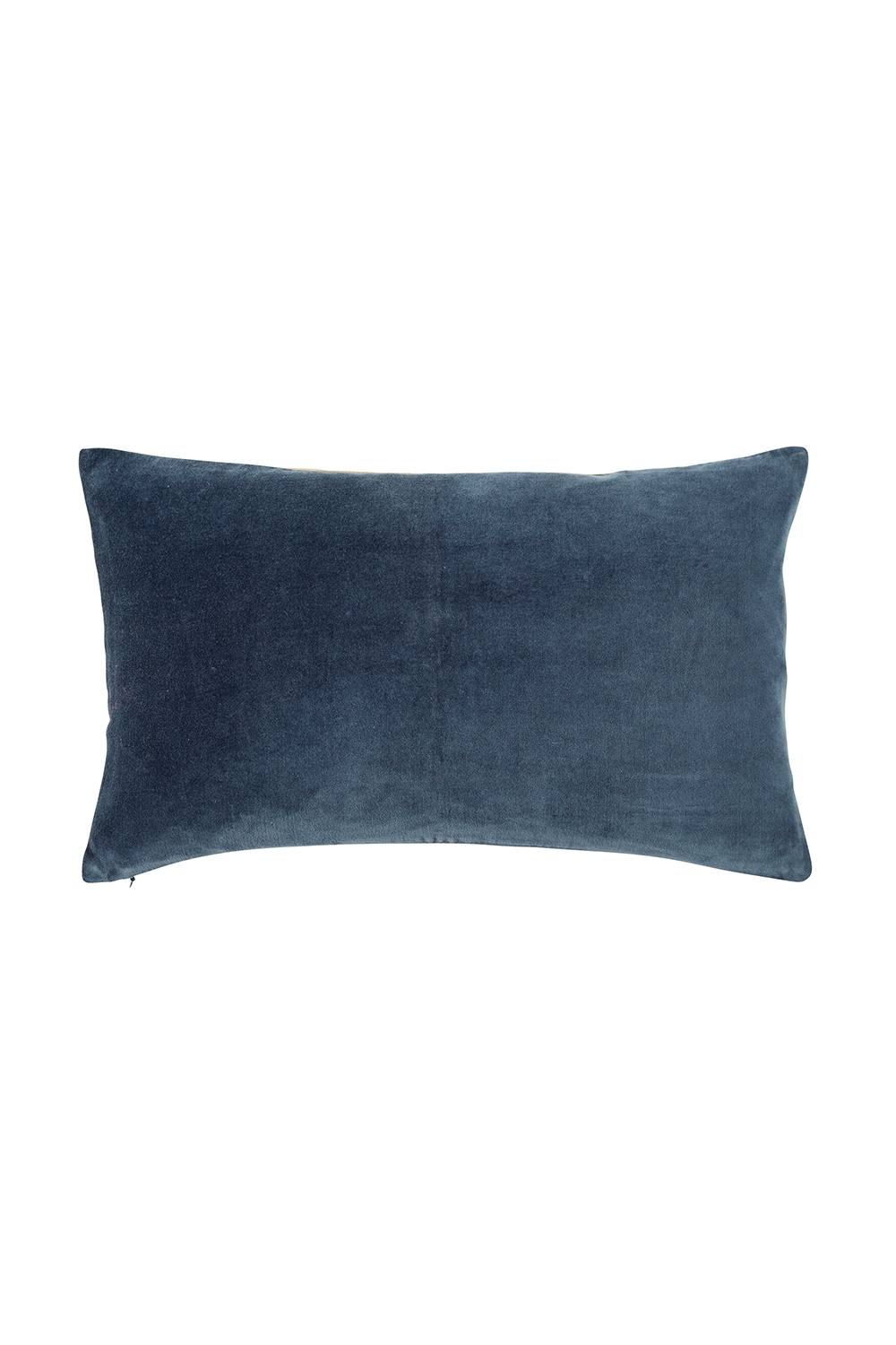 CHRISTY Luxury Filled Velvet 'Jaipur' Rectangle Cushions in Dark Navy