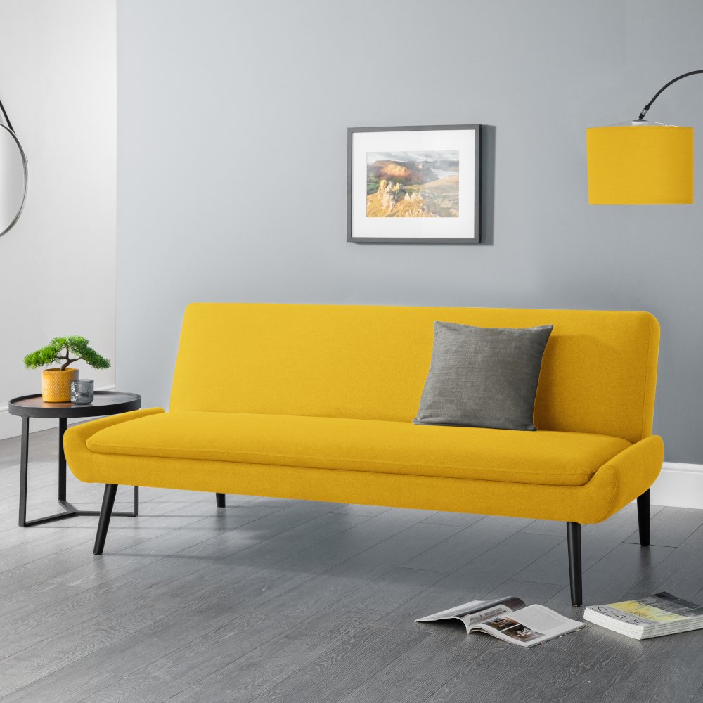 Gaudi Mustard Fabric Sofa Bed