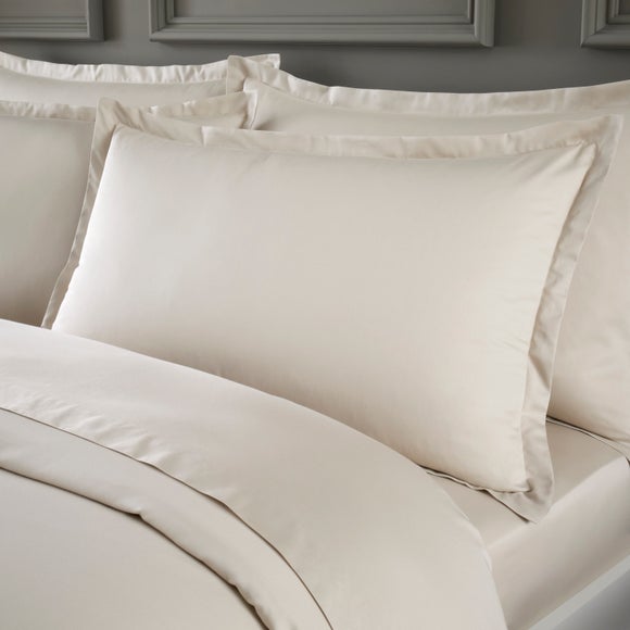 Hotel Cotton Sateen 400 Thread Count Oxford Pillowcase Pair