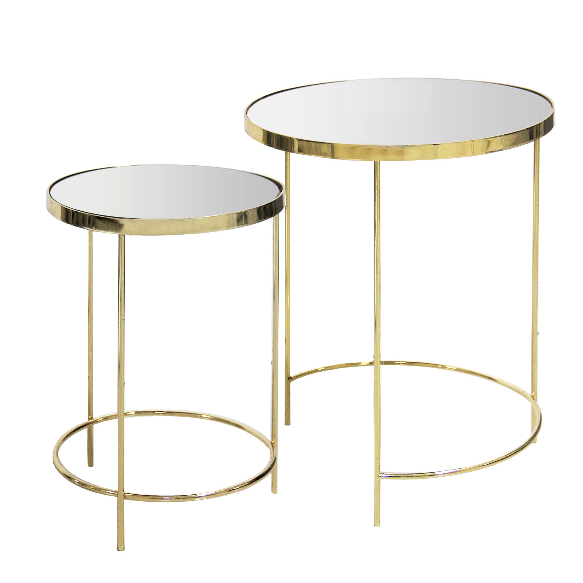 Ritz Mirrored Nest of Tables Gold