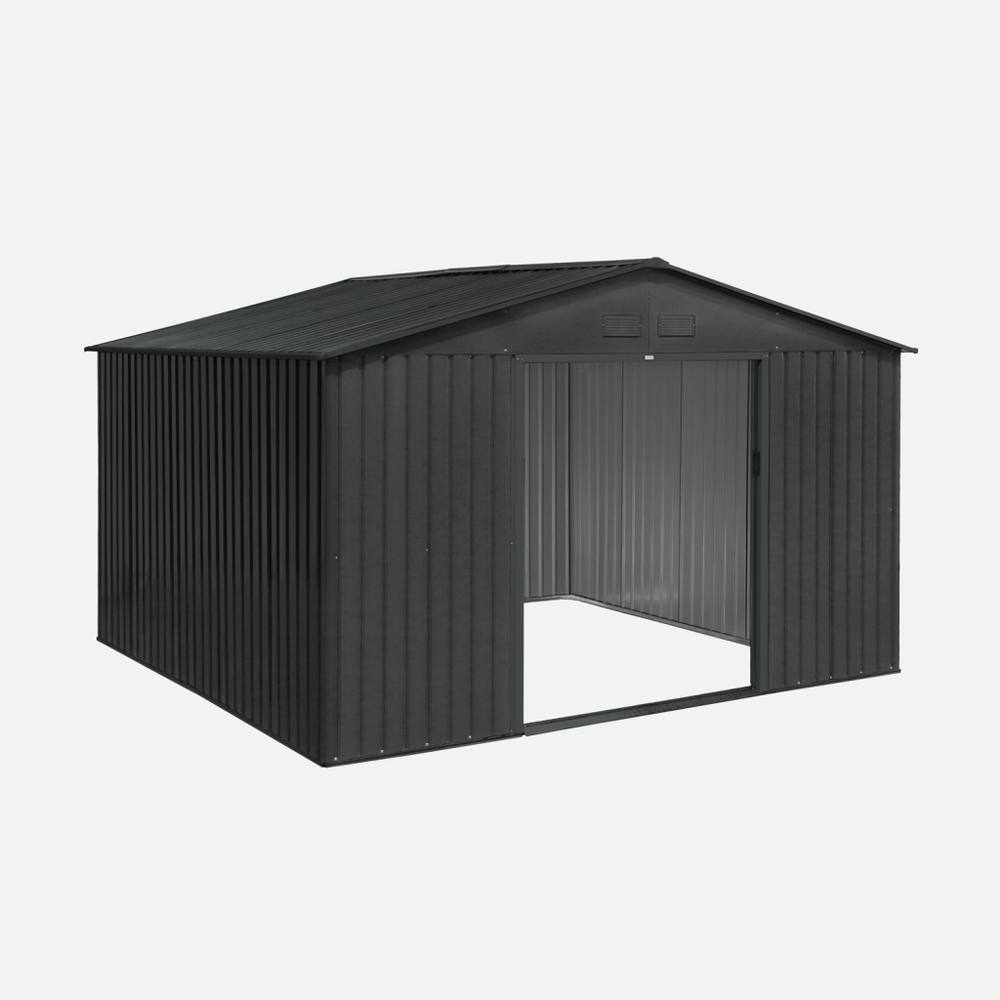 sweeek (11 X 10ft) 10.85m² Metal Garden Shed in Dark Grey 3