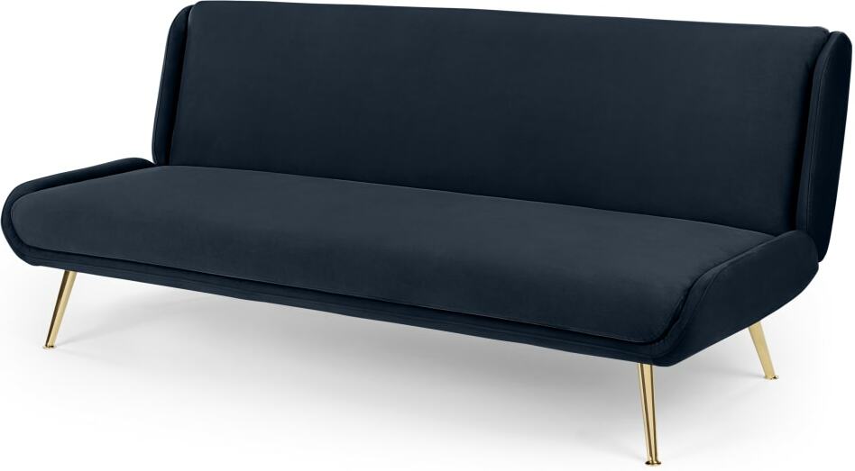 Moby Click Clack Sofa Bed, Sapphire Blue Velvet
