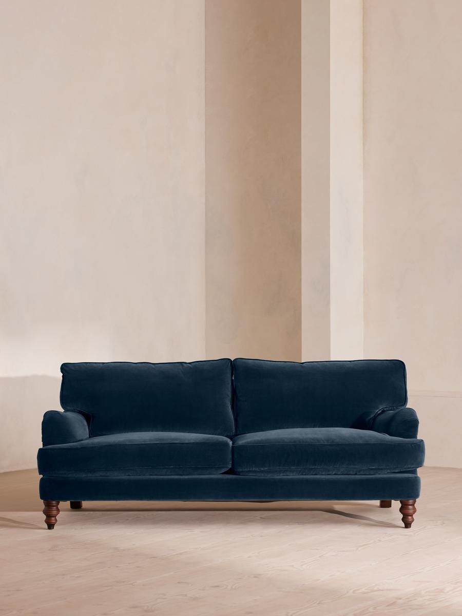 Arundel Three Seater Sofa, Velvet, Royal Blue