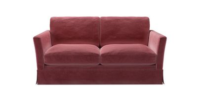 Otto 2 Seat Sofa Bed in Dusty Rose Cotton Matt Velvet - sofa.com