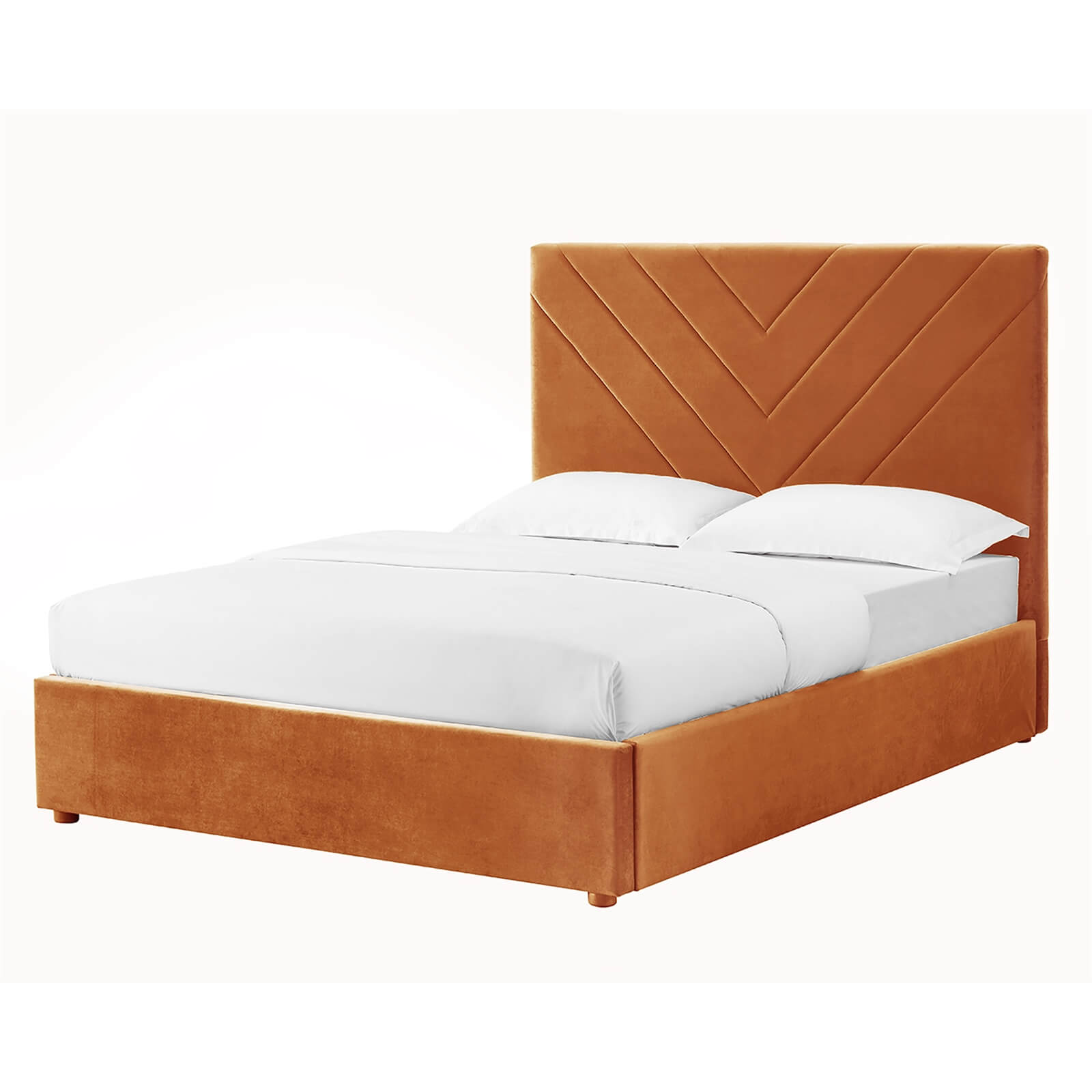 Islington Kingsize Bed - Burnt Orange