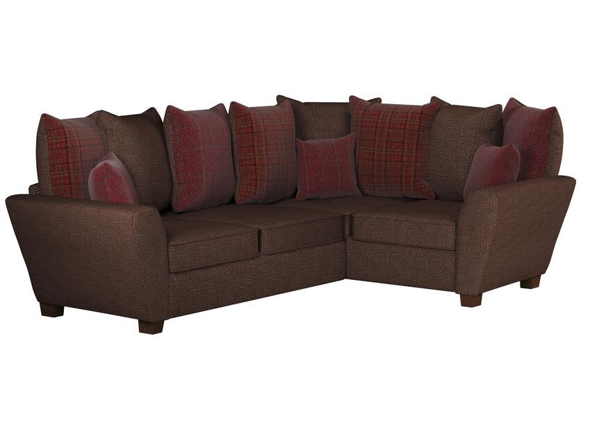 ScS Living Brown Theo Fabric 2 Corner 1 Scatter Back Sofa