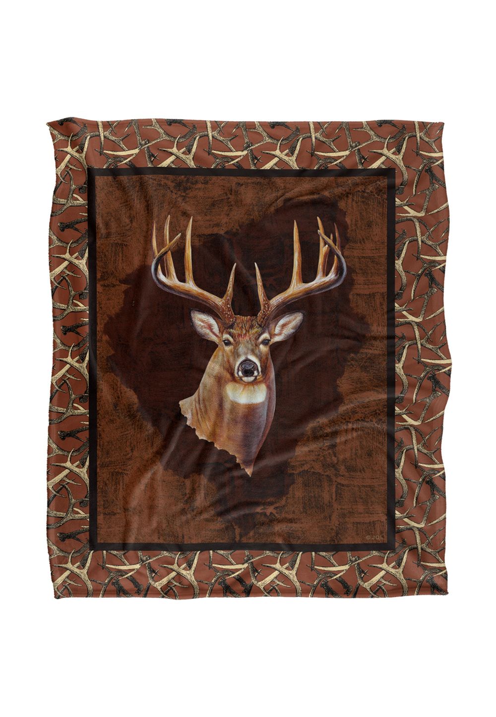 JQ Licensing Cf-Jp Whietail Deer Buck Silky Touch Super Soft Throw Blanket 152 X 127 cm in White