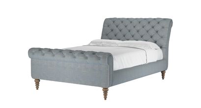 Knightsbridge Double Bed in Buttermere Baylee Viscose Linen - sofa.com