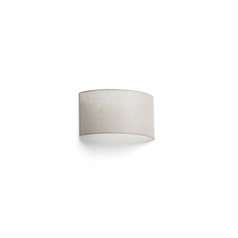 Netlighting Otton Horizontal Round Linen Wall Lamp 2L in White