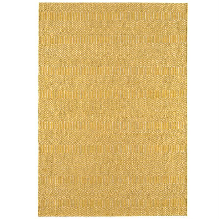 Twine Cotton and Wool Rug, Mustard