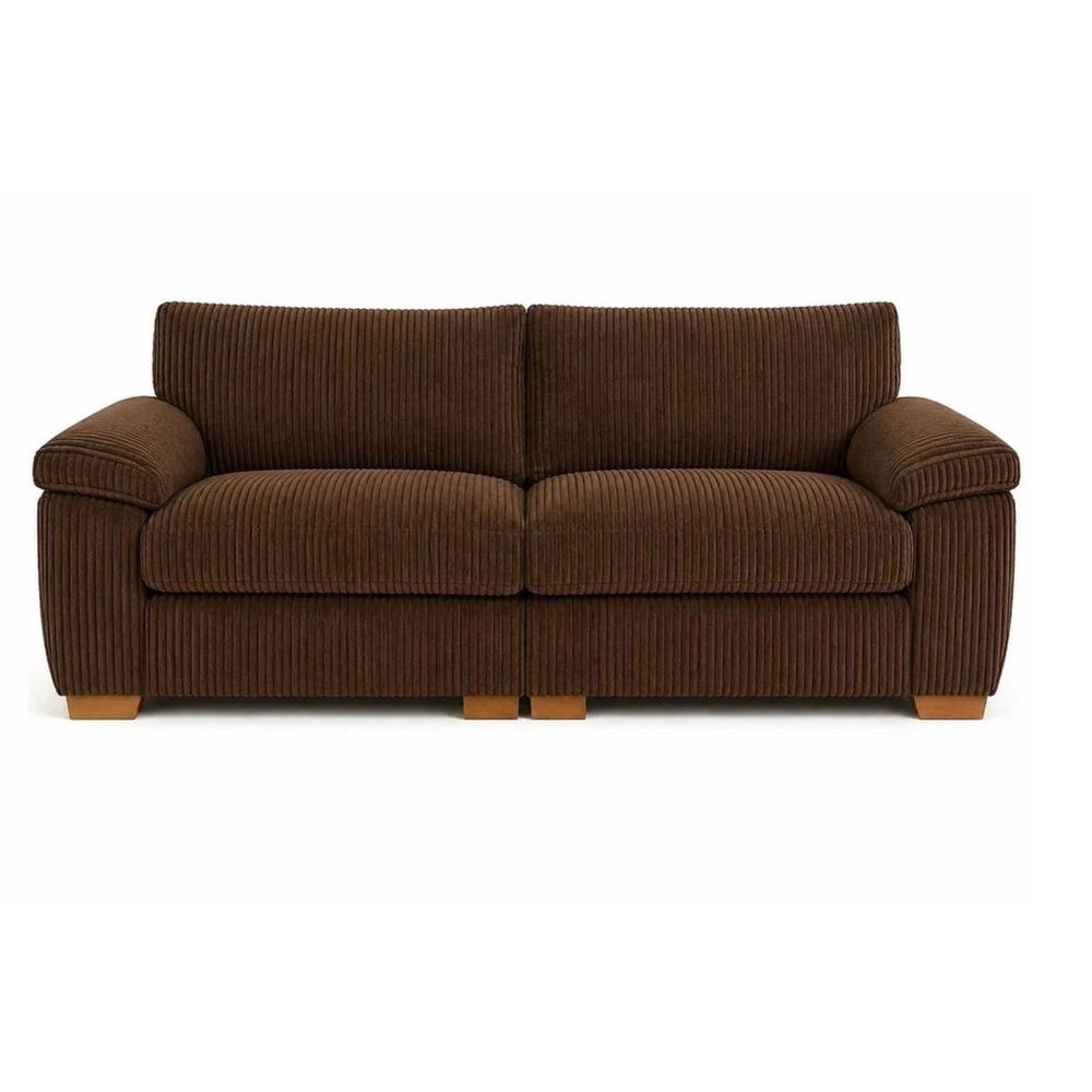 Bliss Furniture Amalfi 2 Seater Split Sofa Soft Fabric in Brown