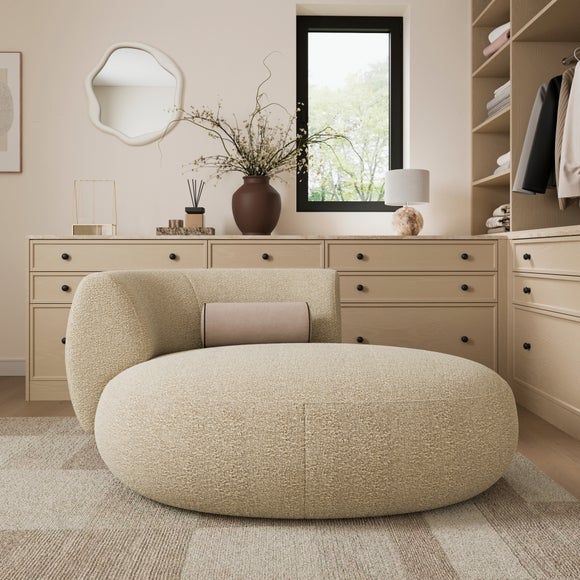 Lozenge Tonal Boucle Chaise Longue