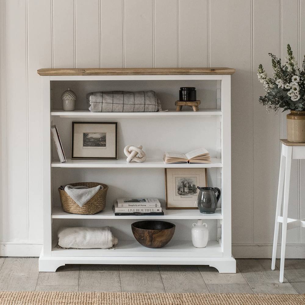 Statement Furniture Florence Bookcase with Adjustable Shelves, Fully Assembled Bookshelf in White