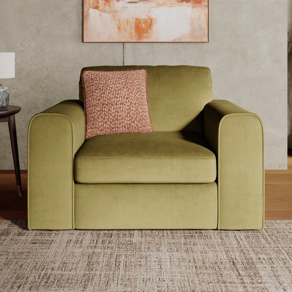 Abel Matte Velvet Snuggle Chair
