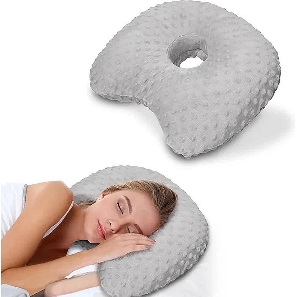 Kelvenix grey Ear Piercing Pillow Side Sleepers