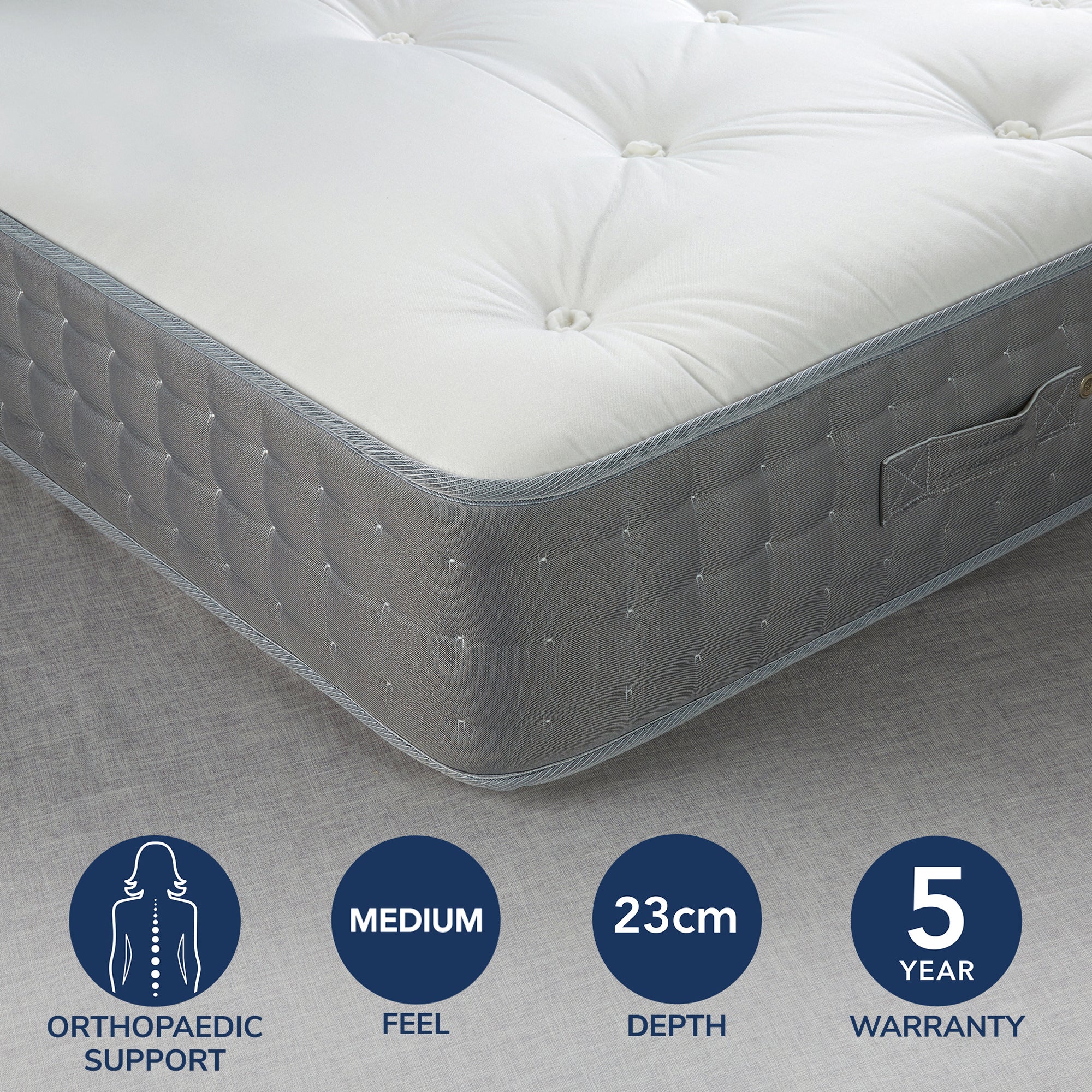 Fogarty Firm Orthopaedic 1500 Pocket Sprung Mattress White