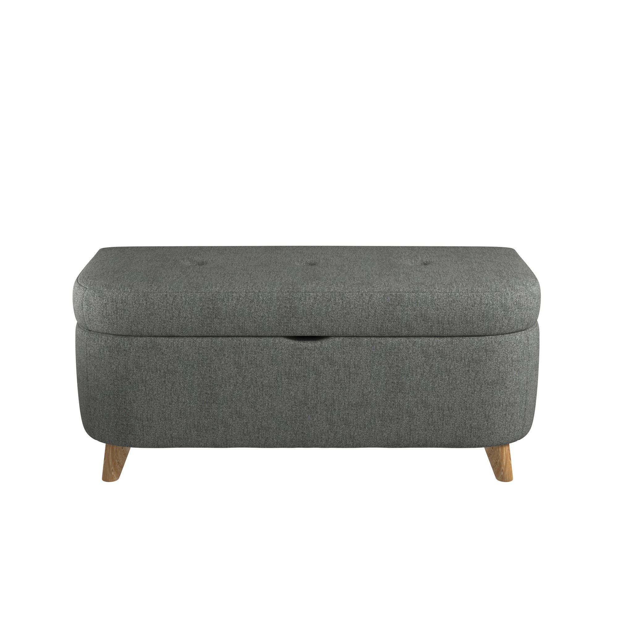 Halston Fabric Ottoman Grey