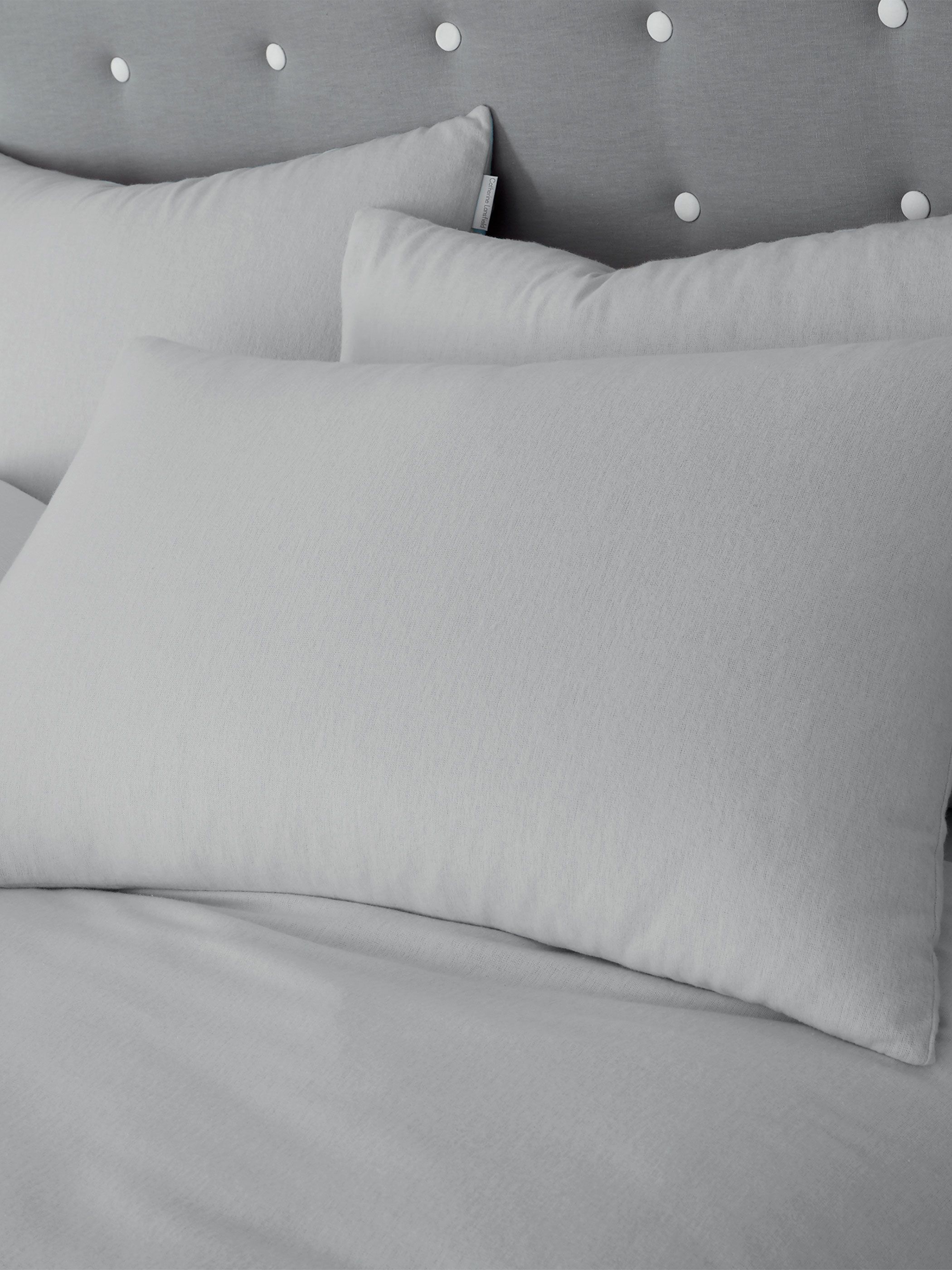 Catherine Lansfield 'Brushed Cotton' Pillowcase Pair in Grey