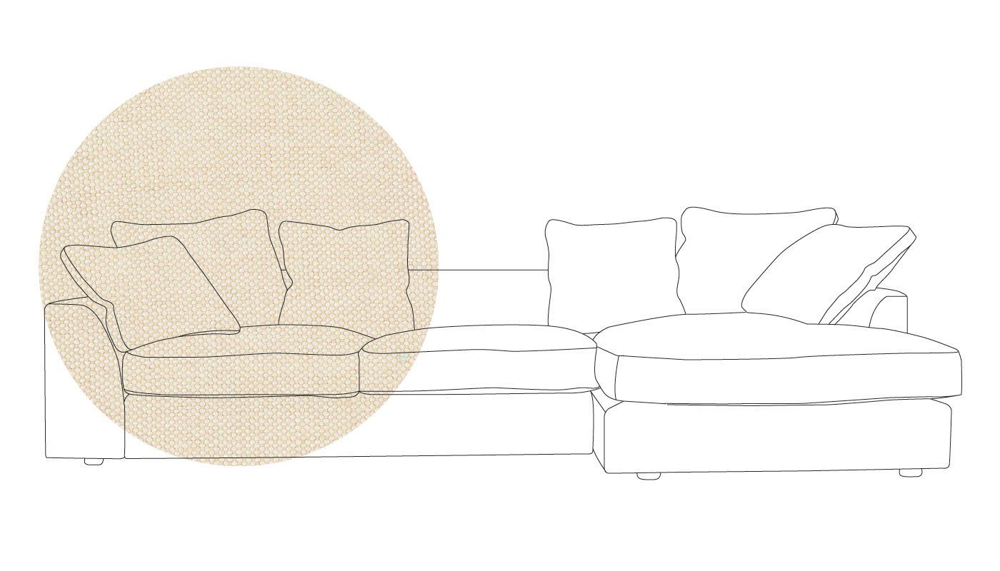 Heal's Cumulus Right Hand Facing Corner Sofa In Linen