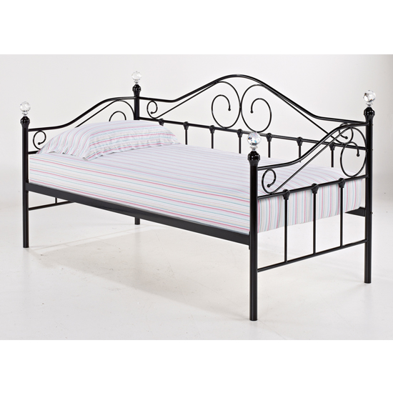 Flora Metal Day Bed In Black