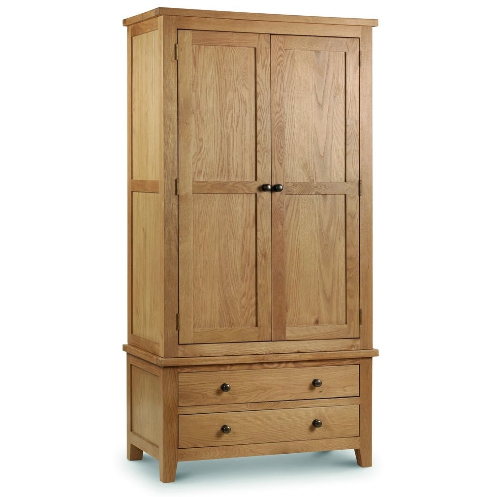 Julian Bowen Marlborough 2 Door 2 Drawer Wardrobe Natural