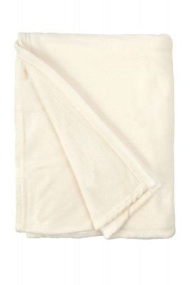 New Edge Blinds Plush Collection Flannel Fleece Super Soft Throw in Cream