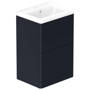 Nexa By VADO Veva Midnight Blue Freestanding Vanity Unit & Ceramic Basin - 500mm