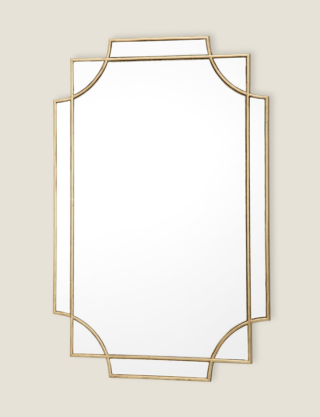 DAR Guapo Rectangular Wall Mirror Gold