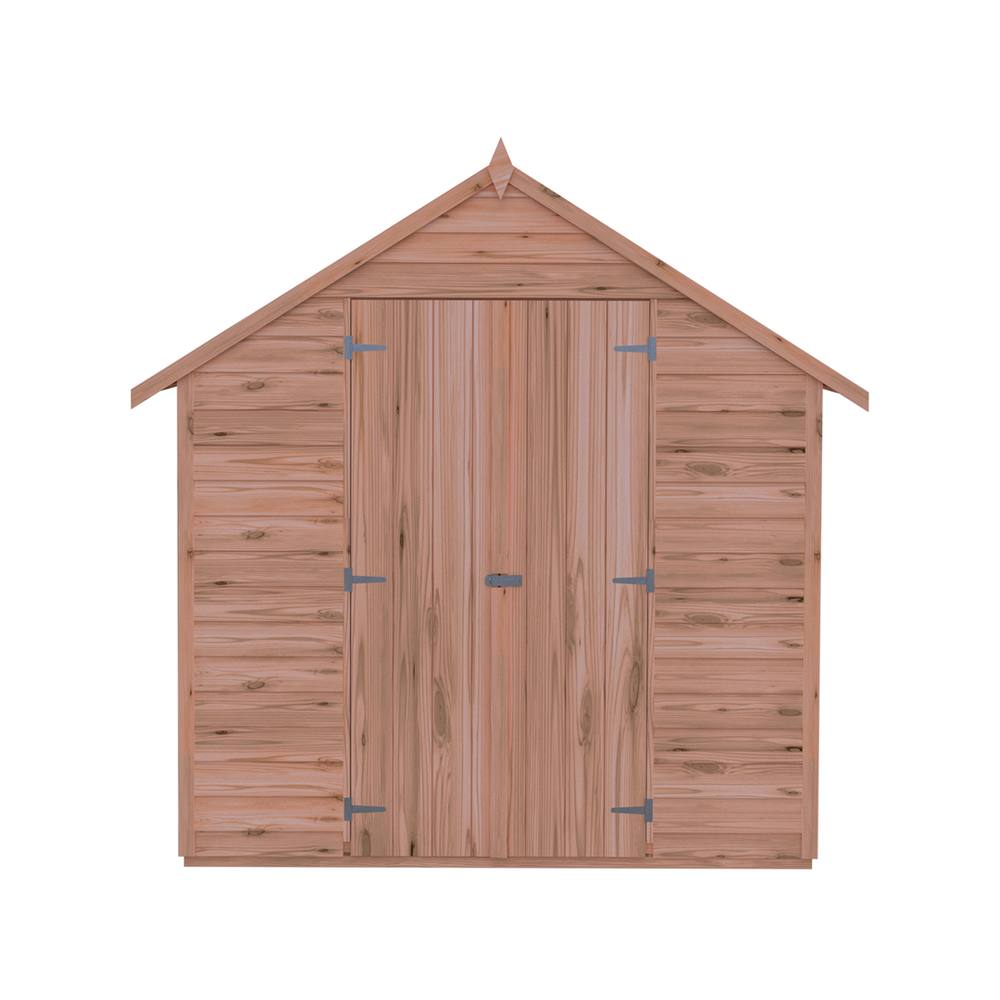 Shires 4 x 6 Feet Overlap Double Door Garden Shed - Dip Treated in Brown 5