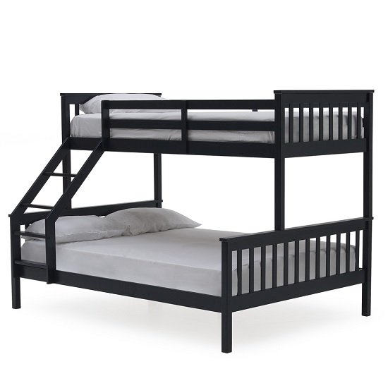 Castleford Wooden Triple Sleeper Bunk Bed In Blue