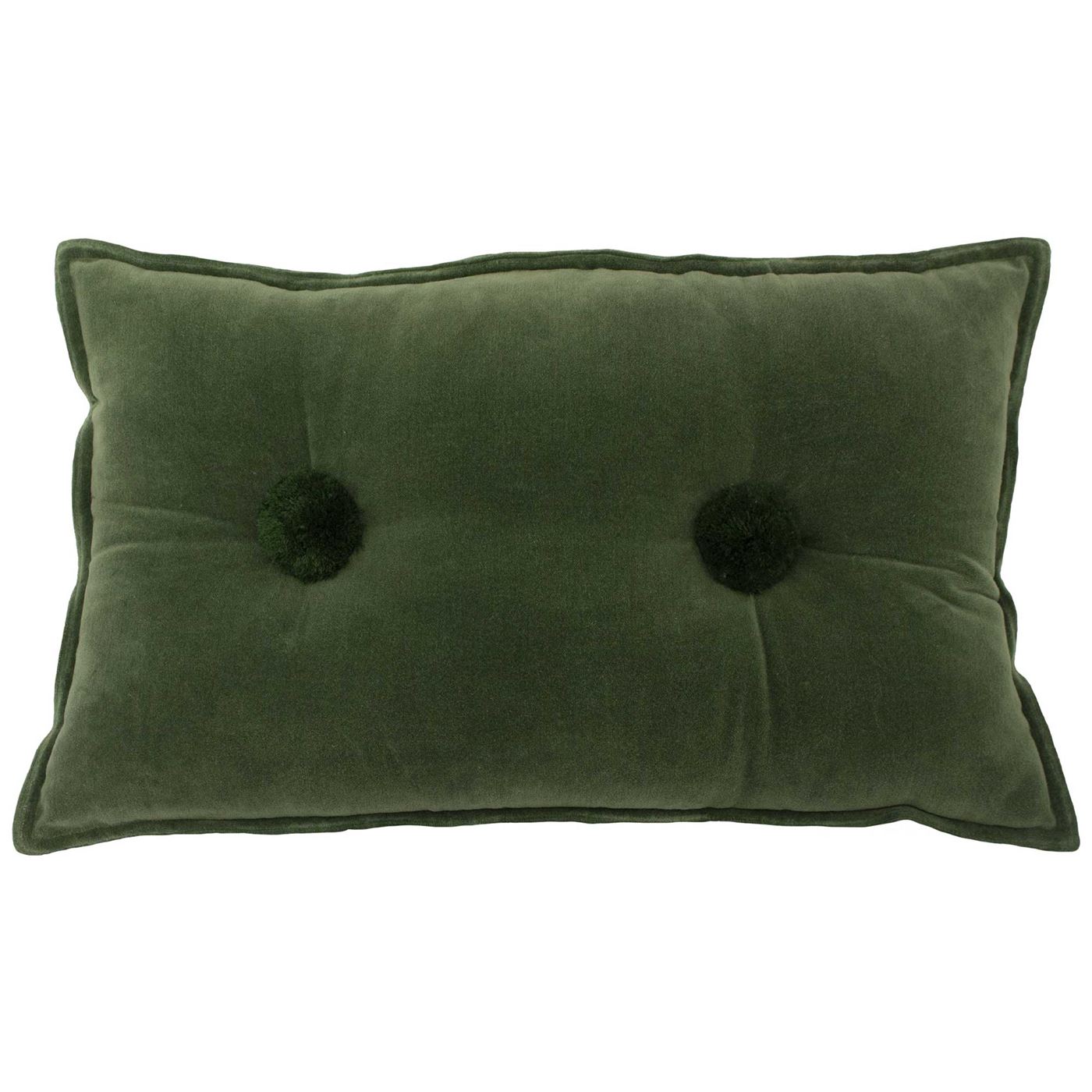 Moss Button Cushion