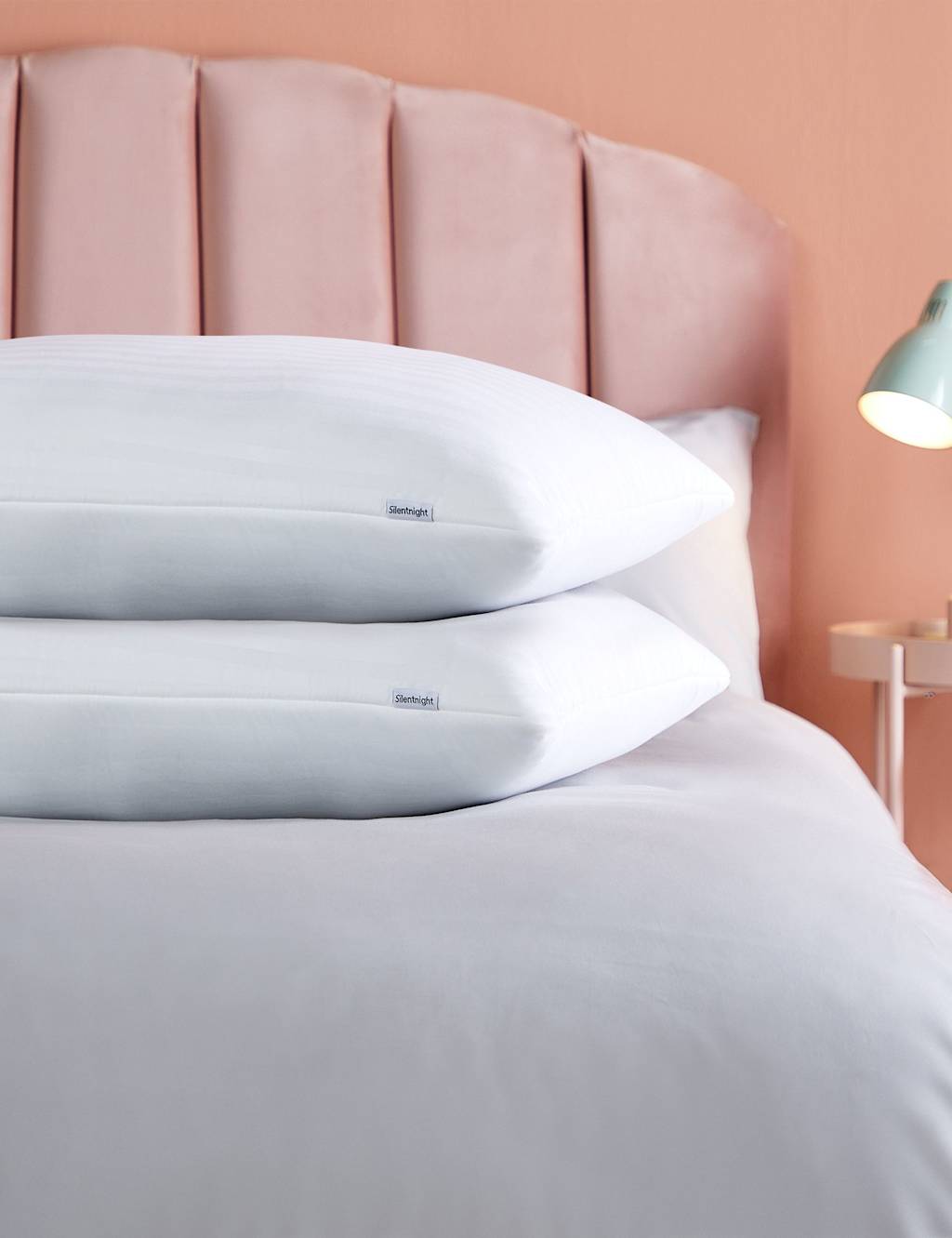 Silentnight 2 Pack Memory Foam Shell Pillows White